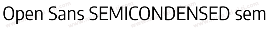 Open Sans SEMICONDENSED semibol字体转换